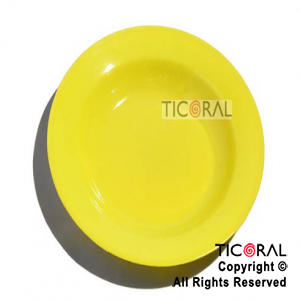 PLATO MELAMINA AMARILLO 20CM DIAMETRO HS3126-4 x 6